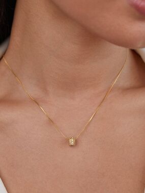 Gigi Crystal 18K Gold Necklace - Beautiful Earth